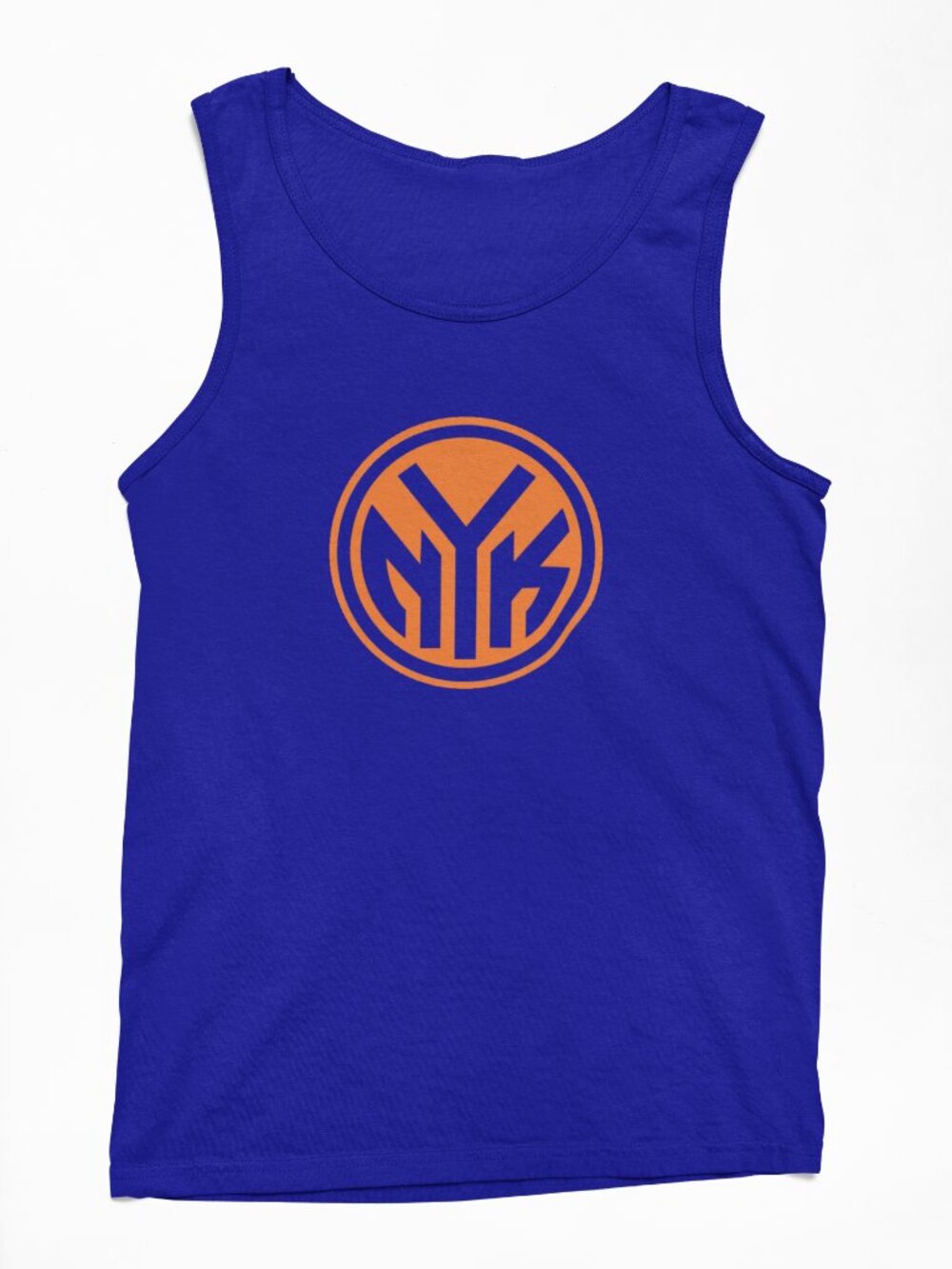 NEW York Knicks NYK Subway Token Monochrome Team Color Pop Logo Tank Top BLUE